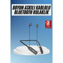 100 Saat Kablolu Boyun Askılı Dijital Göstergeli Bluetooth Kulaklığı Midastech