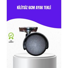 6 cm Kilitsiz Masa Ayağı Tekli Döner Tekerlek Midastech