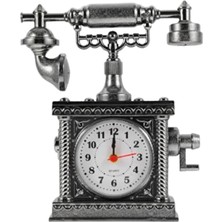 Nostaljik Telefon Tasarımlı Masa Saati Yüksek Sesli Alarm Midastech