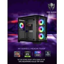 Mod Gaming Hexon Amd Ryzen 5 7500F | RTX5060 | 16GB Ram | 1 Tb SSD 6000/4000 Mb/s Oyuncu OEM PAKET |