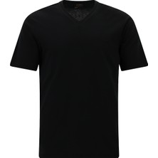 Abdullah Kiğılı V Yaka Regular Fit Nakışlı Pamuklu T-shirt