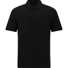 Abdullah Kiğılı Slim Fit Dar Kesim Nakışlı Pamuklu Lyocell Polo Yaka T-shirt