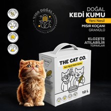 The Cat %100 Doğal Aktif Karbonlu Topaklanan Kedi Kumu Tozsuz & Kokusuz, Yüksek Emicilik 10 Litre
