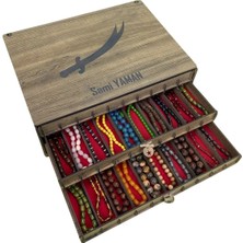 Yaman Hediyelik Kişiye Özel Ahşap Tesbih Koleksiyon Kutusu, Aksesuar Kutusu, Tesbihlik (30 Tesbihlik)