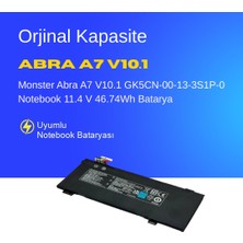 Monster Abra A7 V10.1 GK5CN-00-13-3S1P-0 Notebook 11.4 V 46.74Wh Batarya – Orjinal Uyumlu, Yüksek Performanslı