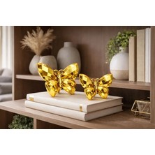 Eyci Decor Dekoratif 2 Li Kelebek Süs Biblo Ev Aksesuarı Ofis aksesuarı