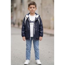 Pina Kids Erkek Çocuk Kapüşonlu Nova Mevsimlik Mont Penye Pantolon Üçlü Takım TKM7587