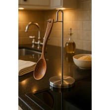 Bambuland Bambu Ithal Ahşap Kaşık - 30 cm Uzun Saplı Yemek ve Servis Kaşığı