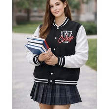Organickid Kadın Siyah Bomber Ceket
