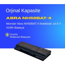 Monster Abra NH50BAT-4 Notebook 14.6 V 41Wh Batarya – Orjinal Uyumlu, Yüksek Performanslı