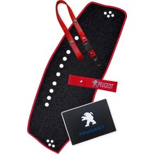 Tusba Market Peugeot 301 Ön Göğüs Torpido Koruma Halısı + Oto Ayna Askısı + Tampon Çeki İpi + Kaydırmaz Ped