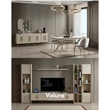 Velura Home & Living Monaco Yemek Odası Takımı + Tv Ünitesi