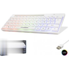 Marsilyan Gaming Mini Klavye LED - Beyaz HDX2608