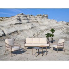 Sunbrella Fera Alüminyum Oturma Grubu – Bahçe & Balkon Için Modern, Paslanmaz, Dayanıklı Dış Mekan Mobilya Takımı