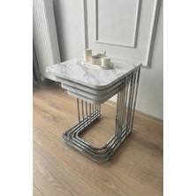 4'lü Tekerlekli Modern Zigon Sehpa