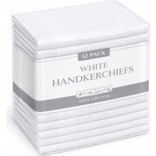 Fırsato Kumaş Kadın Mendili Beyaz 28X28CM, 12ADET, %100 Pamuk, | Mendil