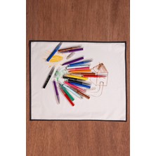 Glarus Düz Boş Beyaz 50X60CM Yıkanabilir Boyama Örtüsü Eğitici Su & Boya Geçirmez Oyun Halısı Matı