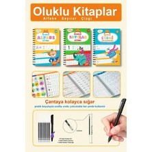 Dikkat Atölyesi Yayınları 3'lü Oluklu Çizgileri, Harfleri ve Sayıları Yazmayı Öğreten Kitap