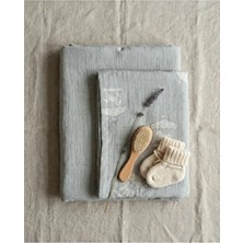 Pufuduk Baby Organik Dokulu Müslin Bebek Nevresim Seti (Lastikli Çarşaf + Yastık Kılıfı)