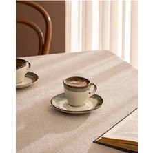 Madame Coco Mathilda 6 Kişilik 12 Parça Kahve Fincan Takımı - Yeşil - 90 ml