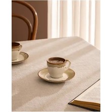 Madame Coco Mathilda 6 Kişilik 12 Parça Kahve Fincan Takımı - Bej - 90 ml