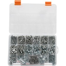 Netzerkoz 855 Adet 10 Çeşit M3,m4,m5,m6 Yhb Metrik Vida, Somun, Pul Seti - Mobilya Kulp Vidası