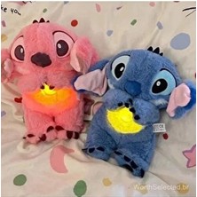 Uyku Arkadaşı Nefes Alan Peluş Sevimli Stitch Mavi ve Pembe