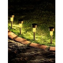 Gaman Güneş Enerjili Aydınlatma Solar Lamba Bahçe Aydınlatması 10'lu Paket Bahçe Dekor Lambası Yürüyüş Yolu Çim Saplaması