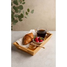 Bambuland Bambu Kare Tepsi - 24X24 cm Doğal Ahşap Ekmeklik ve Sunumluk