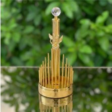 Elta Collection Kristal Detaylı Lüks Kağıt Havluluk | Altın & Gümüş Renk | Dekoratif Masa Üstü Kağıt Havlu Tutacağı