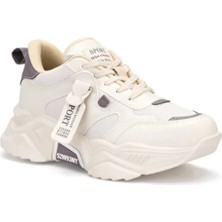 Dark Seer DS.PMD239K2051 Bej Mor Kadın Sneaker Günlük Spor Ayakkabı