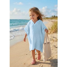 4 Katlı Organik Muslin Bebek ve Çocuk Kapüşonlu Plaj Pançosu Banyo Havlu Pamuk