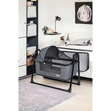 Keten Fileli Silinebilir Portatif Sallanır Anne Yanı Beşik Sepet Beşik Hamak Beşik