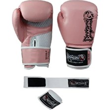 DragonDo Dragon Favela Pembe Boks Eldiveni ve Bandaj Seti Kick Boks Muay Thai Antrenman Seti