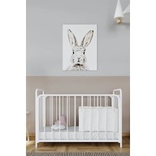 Argimo Bunny 2 Kademeli Metal Bebek Beşiği Park Beşik Karyola 60X120 Beyaz (Cibinliksiz)