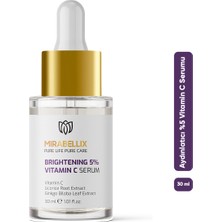 Mirabellix Aydınlatıcı %5 C Vitamini Serum Tüm Cilt Tipleri İçin 30 ml Etkili Aydınlatma