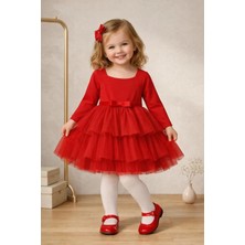 Lina Baby Bloom Sırt Detaylı  Bayramlık Tütü Elbise