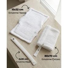 Joyous Mom & Kids 4 Katlı Müslin Bebek Emzirme Seti Yüksek Emicilikte 100% Pamuk 70x80 cm