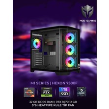 Mod Gaming Hexon Amd Ryzen 5 7500F | RTX5070 | 32GB Ram | 1 Tb SSD 6000/4000 Mb/s Oyuncu OEM PAKET |
