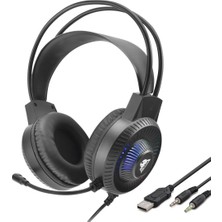 Marsilyan G881 Gaming Kulaklık USB / 2 x 3.5 mm - Siyah