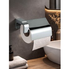 Nil FLORA Krom Kapaklı Tuvalet Kağıtlık