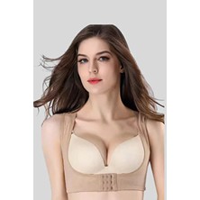 Nuitamore Çapraz Askılı Göğüs Destekleyici Toparlayıcı Korse Bej XL Sıkılaştırıcı Özellik