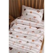 Lolle Baby & Kids Bebek Çocuk Nevresim Takımı (100X150), Organik Pamuk Saten - Forest