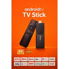 Mo Dou Android Tv Stick 4K Ultra Hd Akıllı Tv Dönüştürücü HDMI Tv Box Wifi Medya Oynatıcı Kumandalı