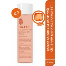 Bio-Oil Catlak Karsiti & Leke Karsiti Nemlendırıcı Cılt Bakim Yagi 200ml X2- Cilt Bakım & Makyaj Çantası Hediyeli