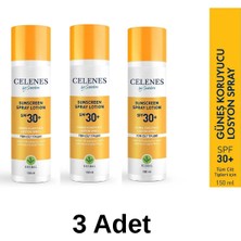 Celenes By Sweden Güneş Koruyucu Losyon Sprey Spf+30 150 ml 3 Adet