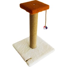 AmbarPet Stepli Kedi Tırmalama Tahtası 42 cm Beyaz