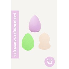 Pop Beauty Makyaj Süngeri Seti Lila Renkli Suya Dayanıklı Özellikli Profesyonel Makyaj İçin Uygun