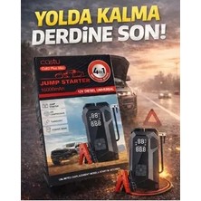 Castu 4in1 Akü Takviye Cihazı 16.000MAH | Akım Korumalı + Lastik Şişirme + Fener + Powerbank