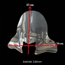 B1 Moto Tvs Jupiter 110/125 Uyumlu Siperlik Cam Şeffaf + Bağlantı Aparatı